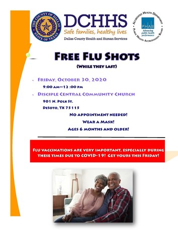 Flu drive at Disciple Central Community Church