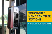 Photo of touchless hand sanitizer dispenser 