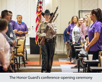 The Honor Guard's conference-opening ceremony