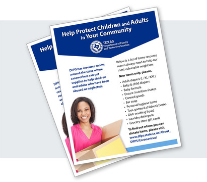 Image of flier, visit the DFPS website for more information.