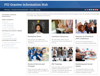 Grantee Information Hub Homepage