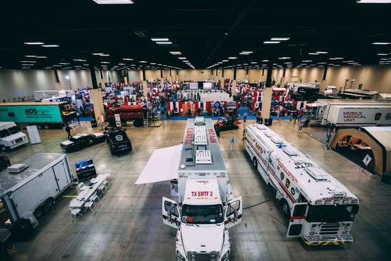 Overhead view of The Conference 2022 exhibit hall floor