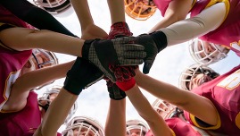 football team together