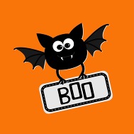 boo halloween bat