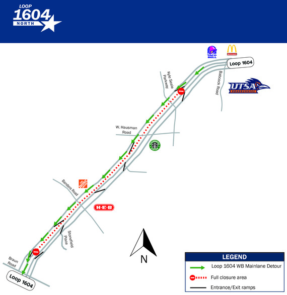 TxDOT to close two major ramps on Loop 1604 through this summer for  construction