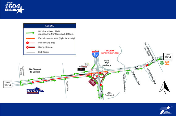 Loop 1604 North Expansion Project | Major Closure Notice