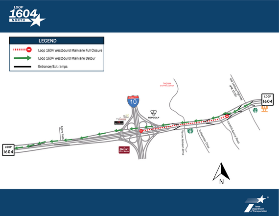 Loop 1604 North Expansion Project | Major Closure Notice
