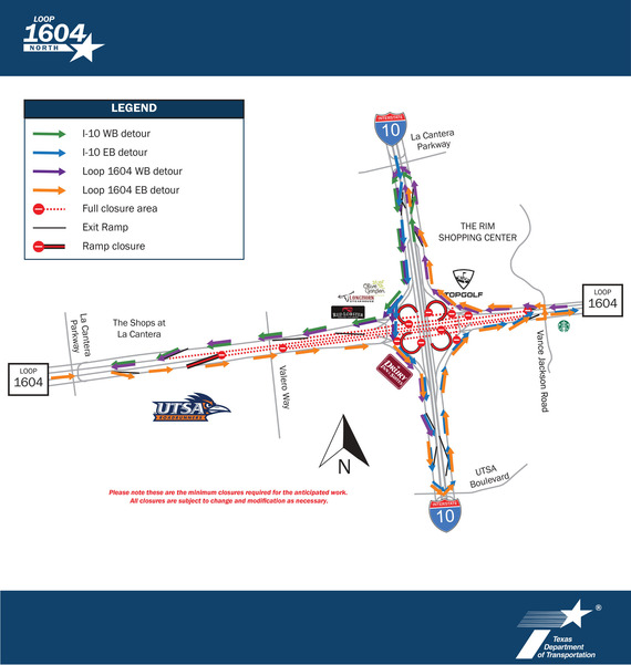 Loop 1604 North Expansion Project | Major Closure Notice: Loop 1604 At ...