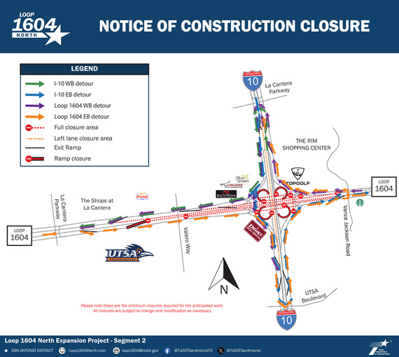 Loop 1604 North Expansion Project | Major Closure Notice: Loop 1604 At ...