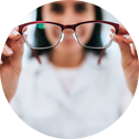 Female eye doctor