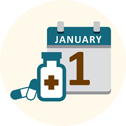 prescription drug bottle Jan. 1 reminder