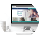 computer monitor with Mental Health Texas website