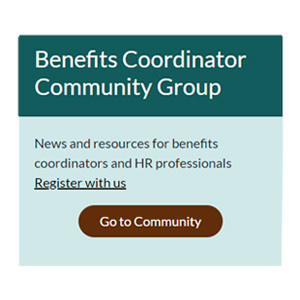 Benefits Coordinator Community Group (BCCG) Button on the ERS homepage