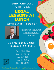 Legal Lessons at Lunch flyer