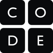 CODE.org logo letters c o d and e 