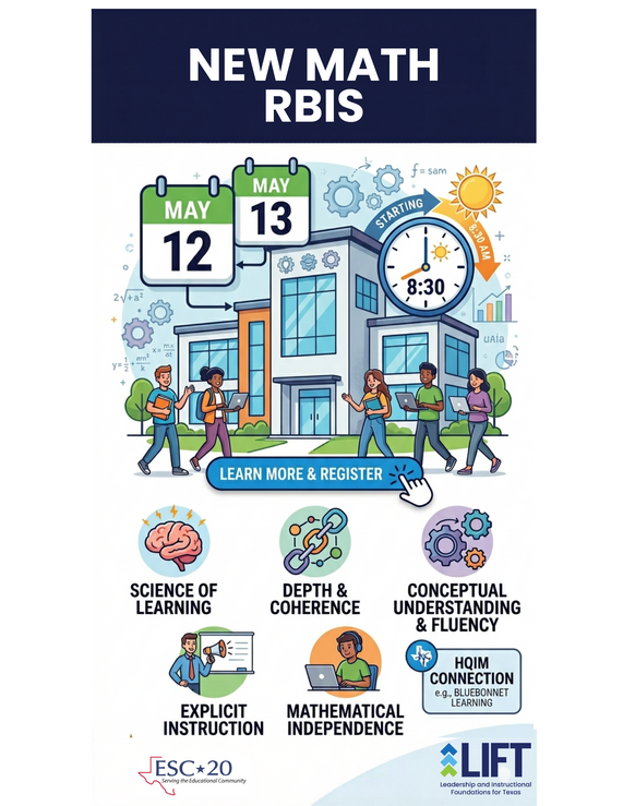 New Math RBIS Available May 12 and 13