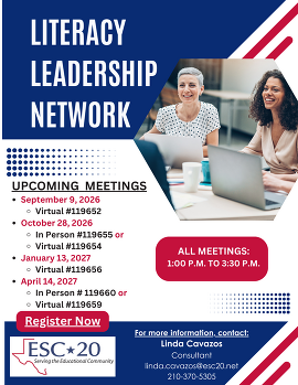 Literacy Leadership Network Meeting flyer