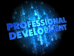 Professional Development in blue and black