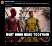 nicole graham tweet re: Deadpool book display