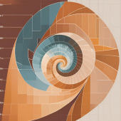 a spiral graphic explaining the fibonacci sequence