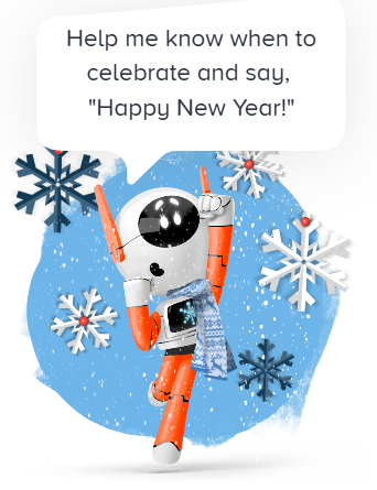 Discovery robot Mei Mei celebrates New Year's Day