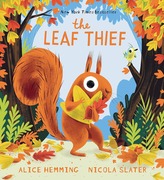 Squirrel holding leaves