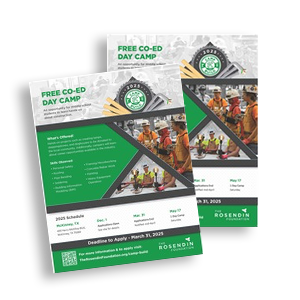 Construction Co-ed Camp Flyer Icon