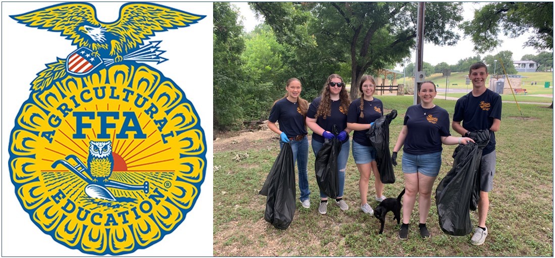 FFA members participate in litter cleanup