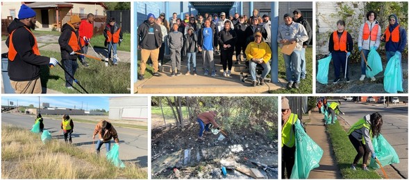 City staff and residents clean up Polytechnic Heights area