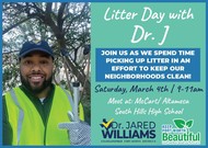 Join a litter cleanup with Councilman Jared Williams!