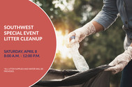 Be a part of a community effort! Join our April litter cleanup!