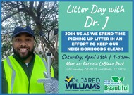 Join?Councilmember Jared Williams, Ph.D.?in efforts to keep our neighborhoods clean!