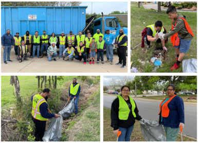 Volunteers and residents successfully cleaned up the South District.
