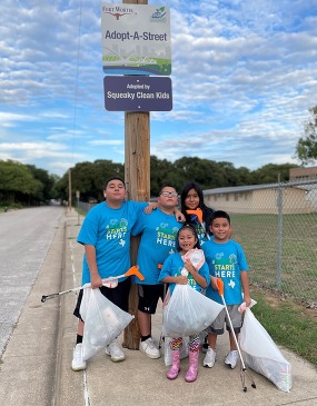 The Squeaky Clean Kids group has adopted a street and kept it clean.