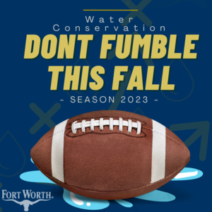 Conserving water in your home is a team effort like football.