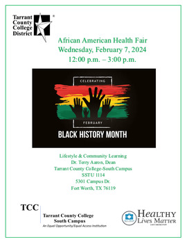 African American Health Fair Flyer