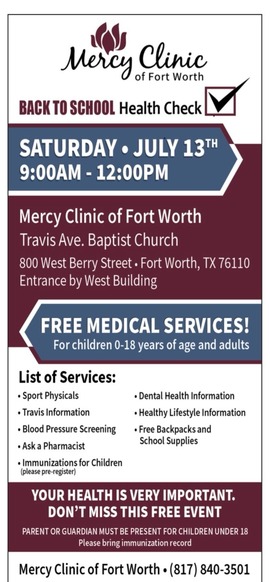 Mercy Clinic Back to School Fair