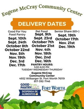 EMCC Food Bank Dates