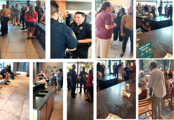 Coffee with a COP at Starbucks 100924 Collage