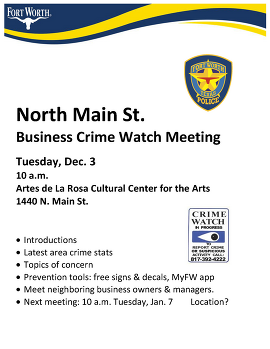 North Main Crime Watch