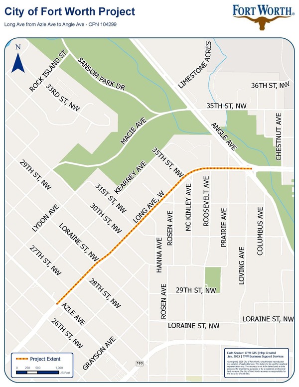 Capital Improvement Project Long Ave Pedestrian Safety Improvements
