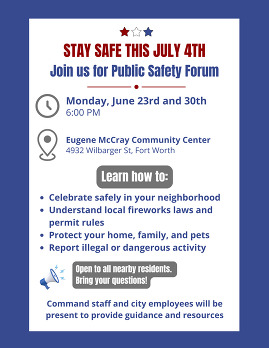 FWPD East Division Public Safety Forum