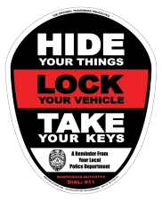 Hide, Lock, Take sign