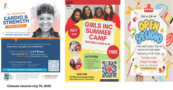 LVT Rise July 2025 Events Flyer Collage