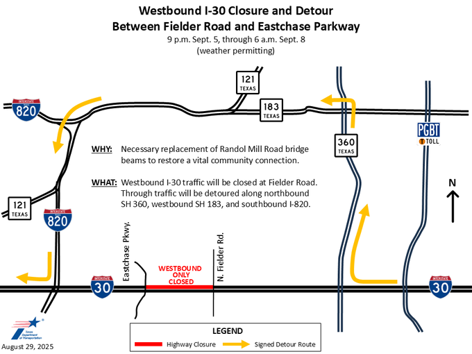 I30 Detour Map