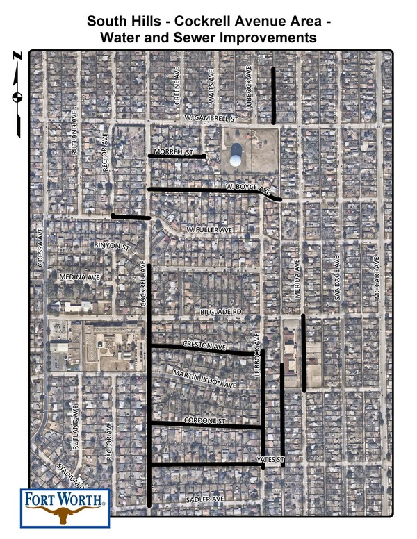 Map of South Hills Cockrell Ave
