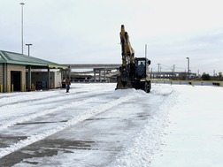 clearing the ice and snow