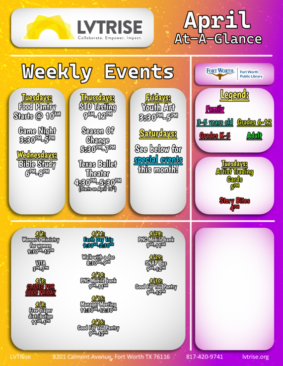 April 2026 At-a-Glance