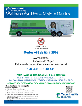 Mammogram screening -Spanish