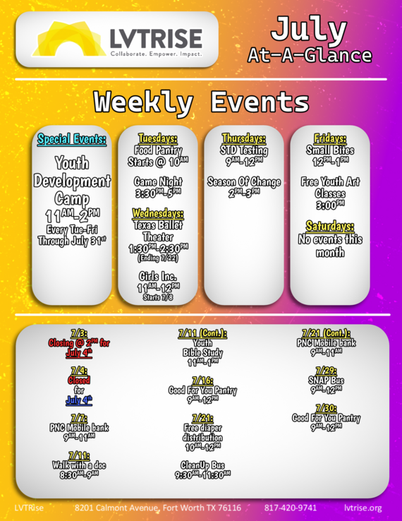 July 2026 At-a-Glance